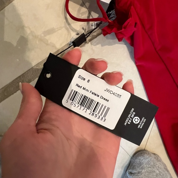 Jaded London Scarlett Red Mini Fatale Dress - Picture 4 of 4